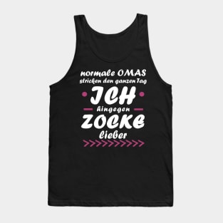 Zocken Oma Esport Gaming Geschenk Gaming Tank Top